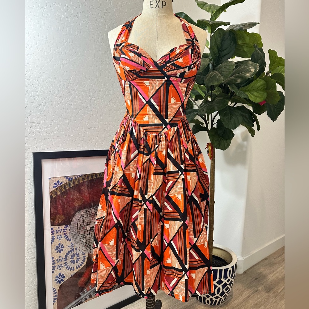 True vintage halter swing dress